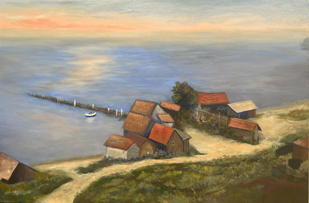 Daybreak on China Camp, oil 24" x 36"