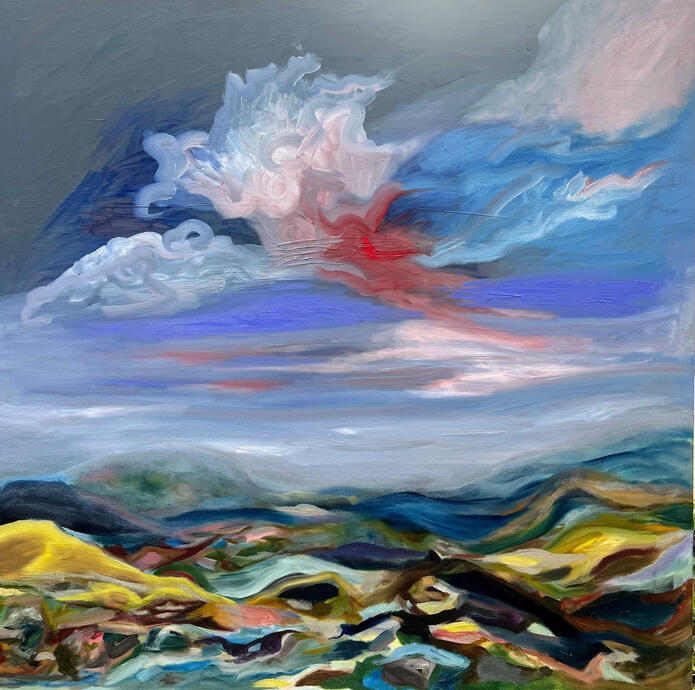 Vault of Waters, oil 36" x 36"