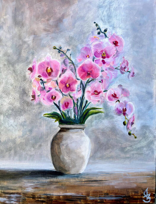 Peonies for Jeanine, oil 20" x 16"/SOLD