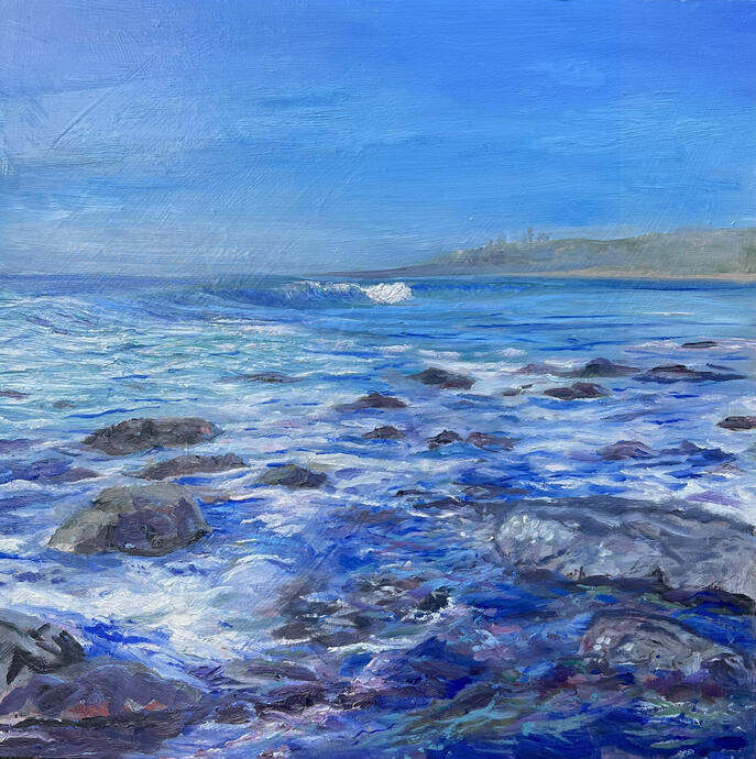 Low Tide at Creek, oil 18" x 18"