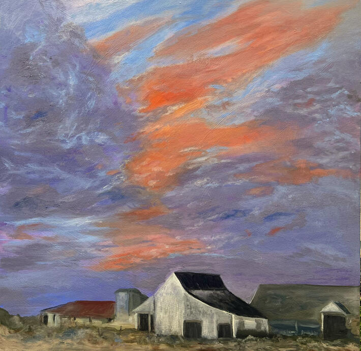 West Marin Barn, oil 24" x 24"